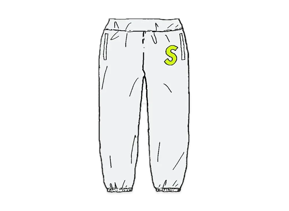 シュプリーム エス ロゴ フーデッド スウェットボトムス "グレー" (19FW)