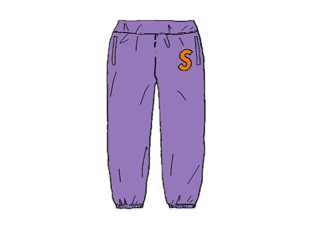 Supreme S Logo Sweatpant "Light Violet" (19FW)