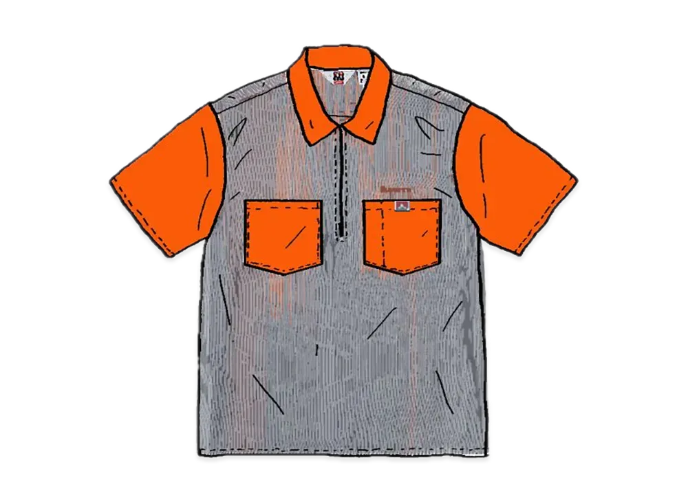 Supreme / Ben Davis Half Zip Work Shirt "Orange"