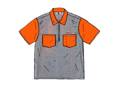 Supreme / Ben Davis Half Zip Work Shirt "Orange"