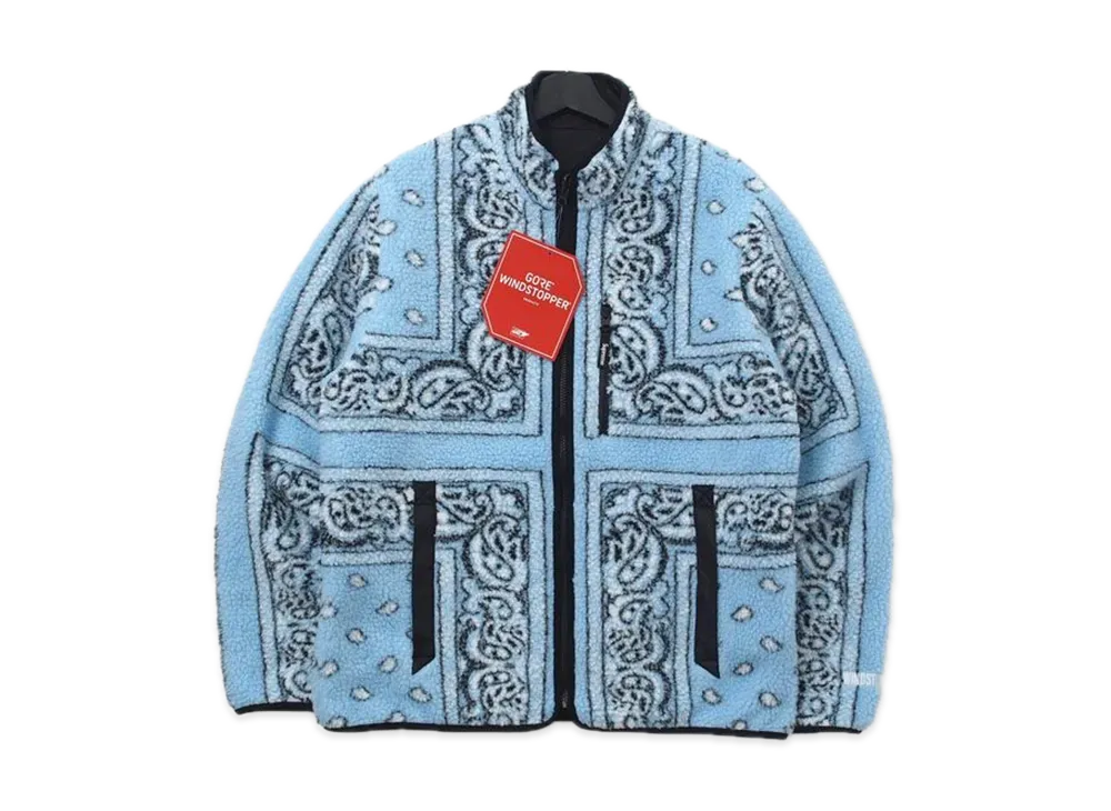 Supreme Reversible Bandana Fleece Jacket "Blue"