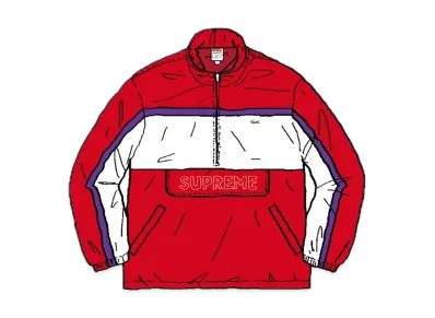 Supreme / Lacoste Puffy Half Zip Pullover "Red"