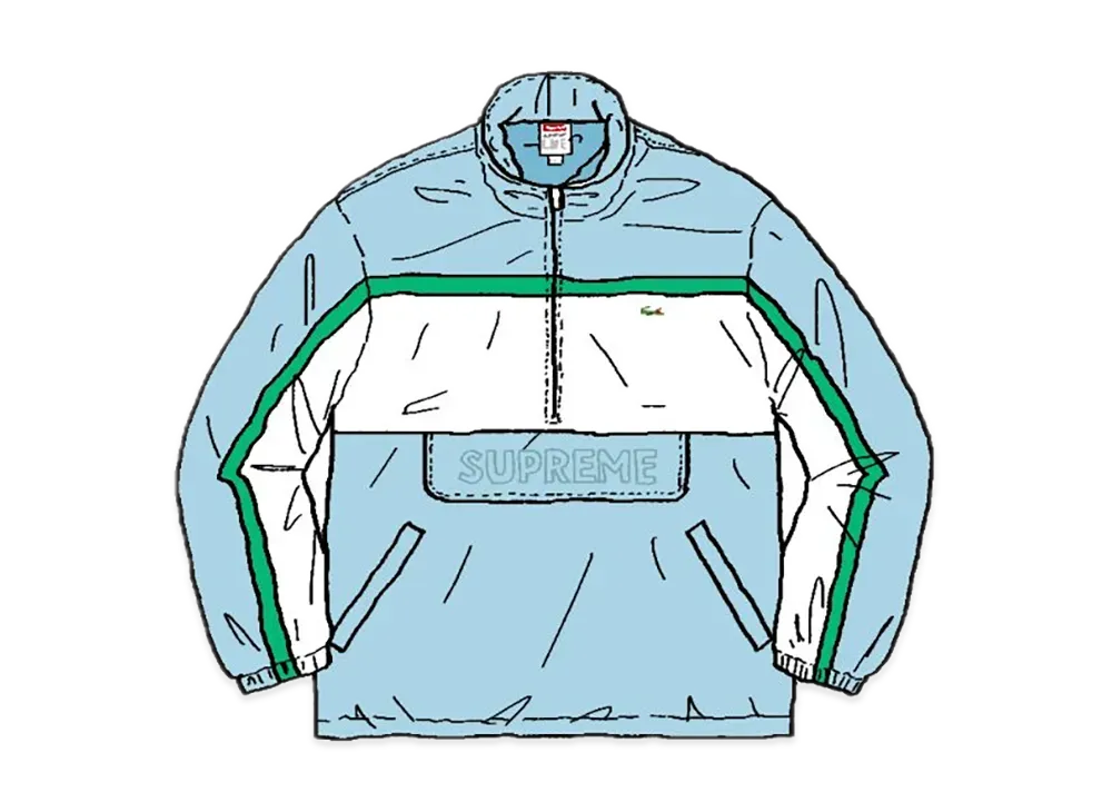 Supreme / Lacoste Puffy Half Zip Pullover "Blue"