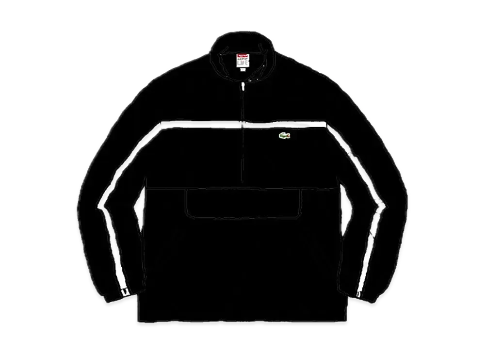 シュプリーム ラコステ パフィー ハーフ ジップ プルオーバー "ブラック"
