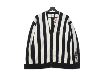 Supreme / Lacoste Stripe Cardigan "Black"