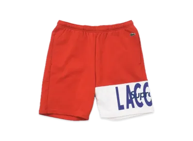 Supreme / Lacoste Logo Panel Sweatshort "Red"