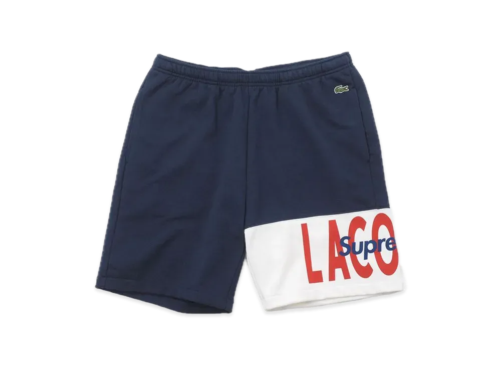 Supreme / Lacoste Logo Panel Sweatshort "Navy"
