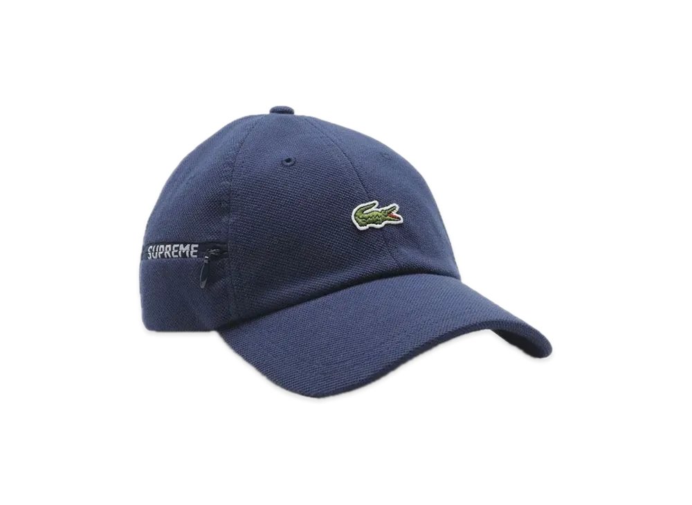 シュプリーム ラコステ ピケ 6パネル キャップ "ネイビー"