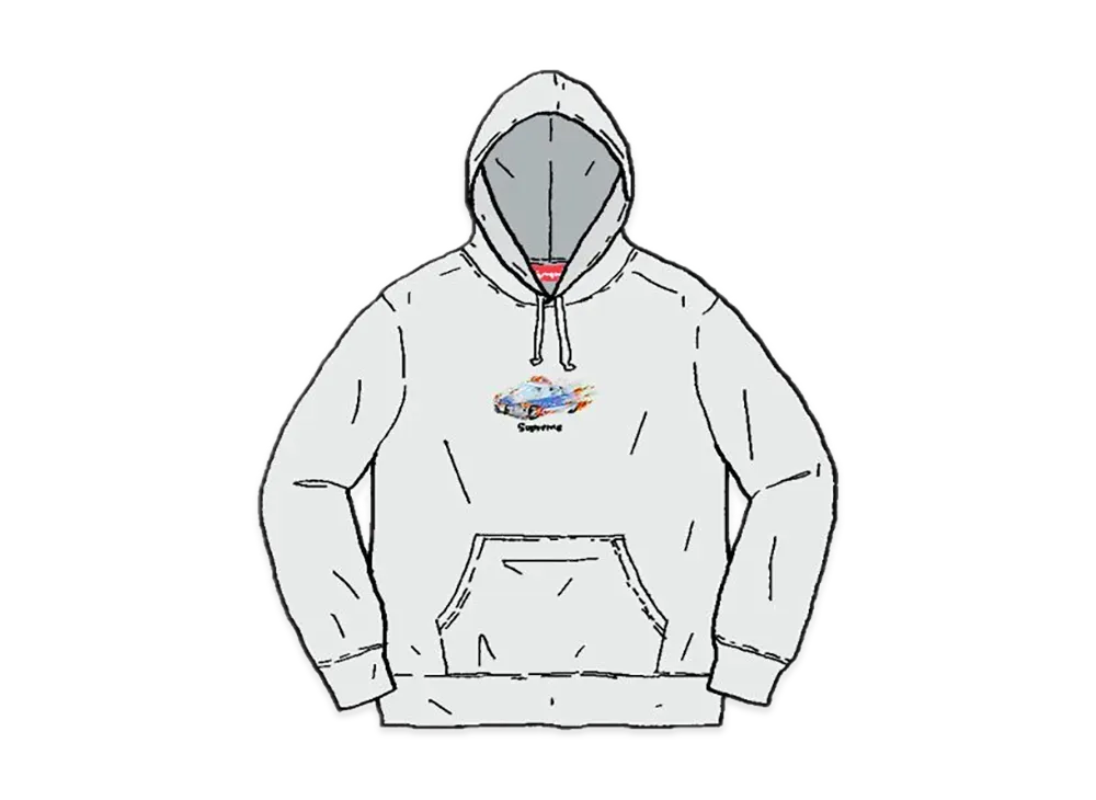 Supreme Cop Car Hooded Sweatshirt "Grey"