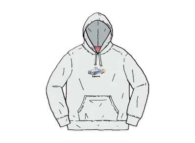 Supreme Cop Car Hooded Sweatshirt "Grey"