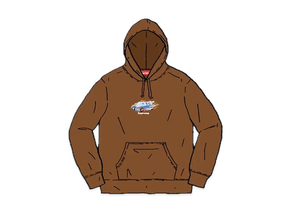 Supreme Cop Car Hooded Sweatshirt "Brown"