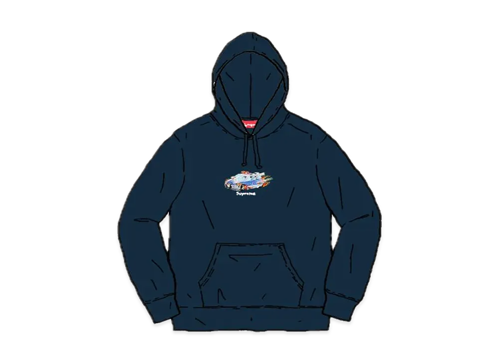 Supreme Cop Car Hooded Sweatshirt "Navy"