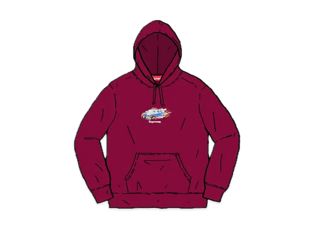 Supreme Cop Car Hooded Sweatshirt "Magenta"