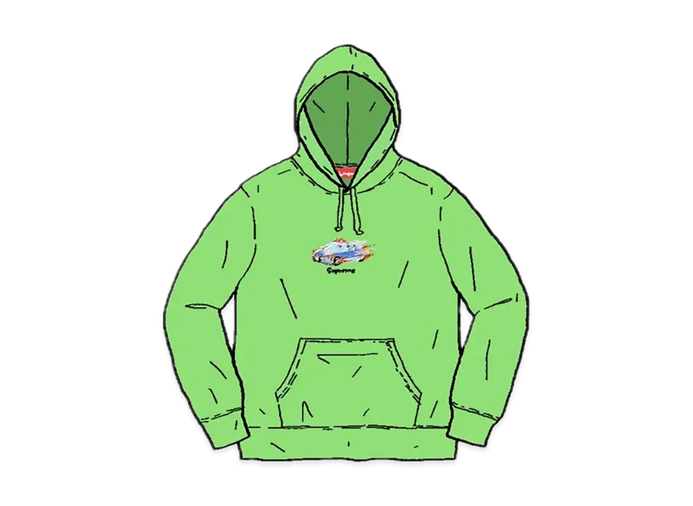 Supreme Cop Car Hooded Sweatshirt "Light Green"