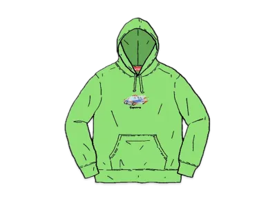 Supreme Cop Car Hooded Sweatshirt "Light Green"
