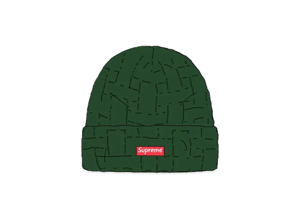 Supreme Basket Weave Beanie "Green"