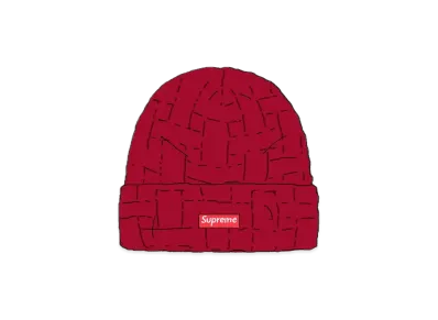 Supreme Basket Weave Beanie "Red"