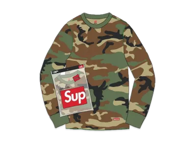 Supreme x Hanes Thermal Crew (1 Pack) "Camo" (19FW)