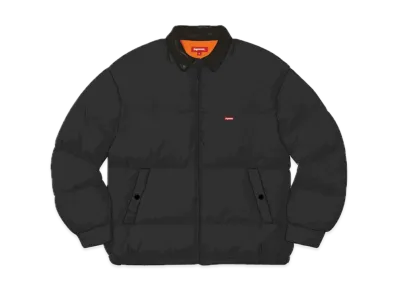 Supreme Leather Collar Puffy Jacket "Black"