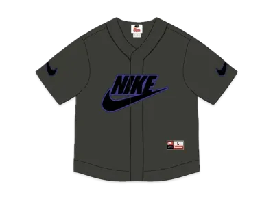 Supreme / Nike® Leather Baseball Jersey "Black"