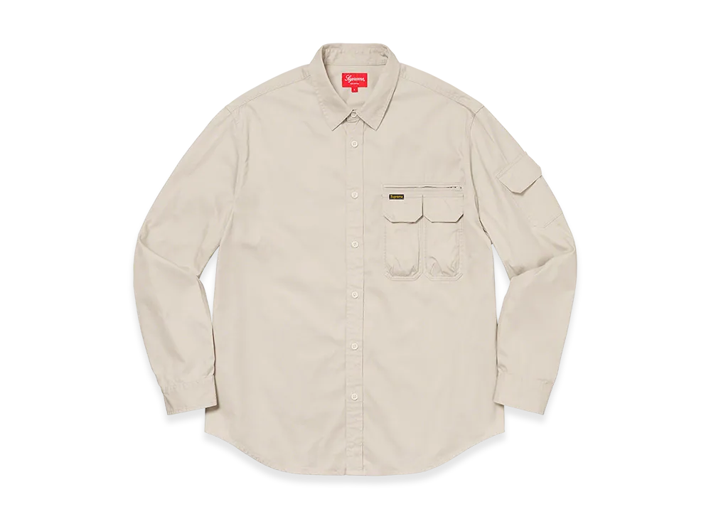 Supreme Twill Multi Pocket Shirt "Stone"
