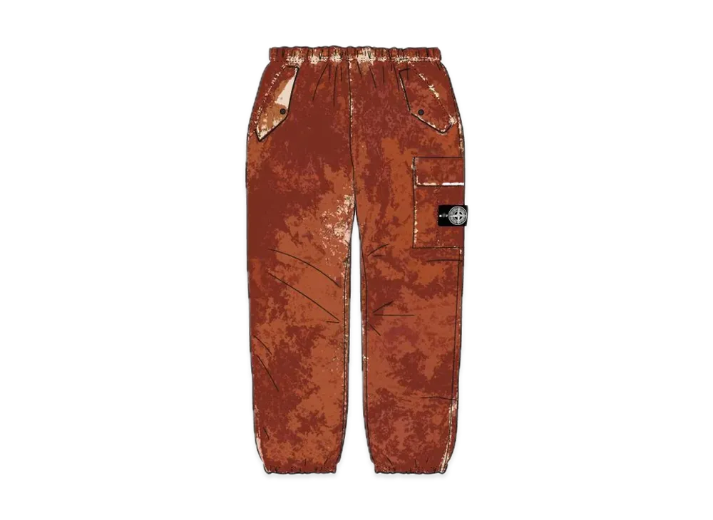 Supreme / Stone Island Painted Camo Nylon Cargo Pant "Orange"