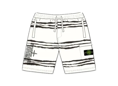 Supreme / Stone Island Warp Stripe Sweatshort "White"