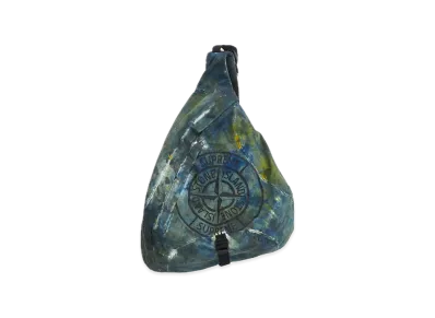 Supreme / Stone Island Painted Camo Nylon Shoulder Bag "Dark Teal"