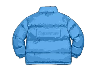 Supreme Reflective Speckled Down Jacket "Blue"