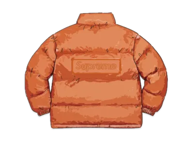 Supreme Reflective Speckled Down Jacket "Orange"