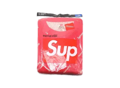 Supreme x Hanes Thermal Crew (1 Pack) "Red" (20FW)