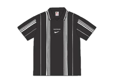 Supreme / Nike Jewel Stripe Soccer Jersey "Black"