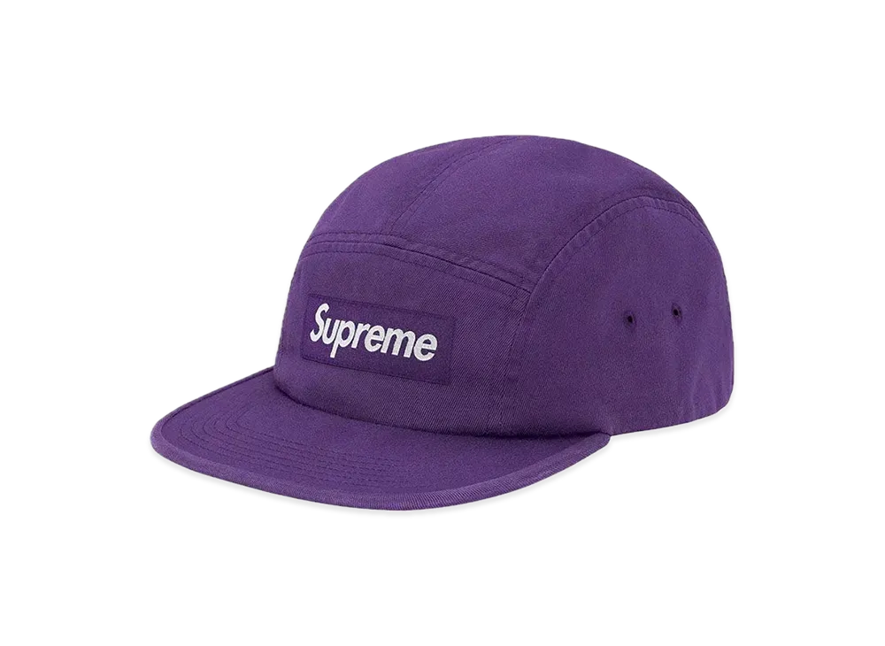 Supreme Washed Chino Twill Camp Cap "Purple"(20SS)