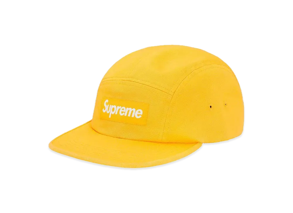Supreme Washed Chino Twill Camp Cap "Yellow"(20SS)