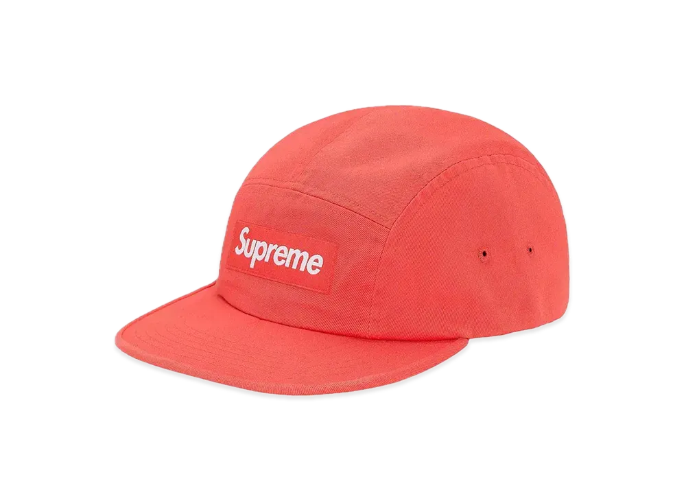 Supreme Washed Chino Twill Camp Cap "Peach"(20SS)
