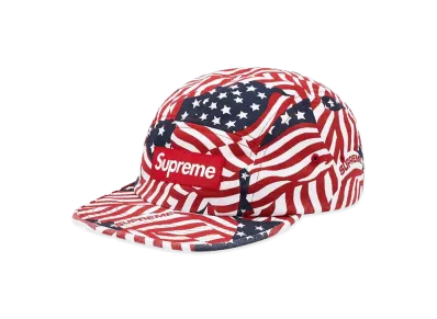 Supreme Washed Chino Twill Camp Cap "Flags"(20SS)