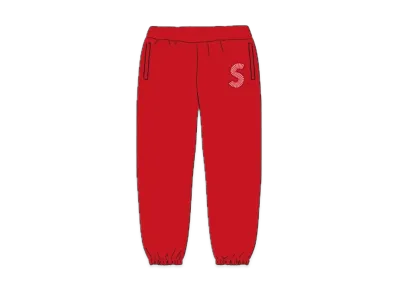 Supreme S Logo Sweatpant "Red" (20FW)