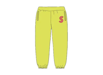 Supreme S Logo Sweatpant "Yellow" (20FW)