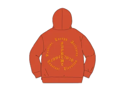 Supreme Peace Hooded Sweatshirt "Orange"
