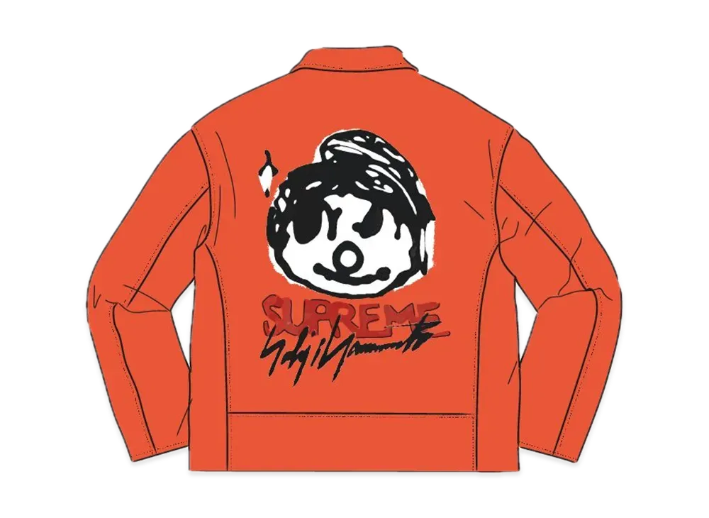 Supreme / Yohji Yamamoto® Leather Work Jacket "Orange"