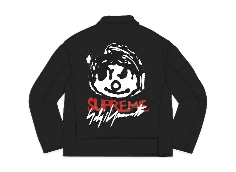 シュプリーム ヨウジヤマモト レザー ワーク ジャケット "ブラック"