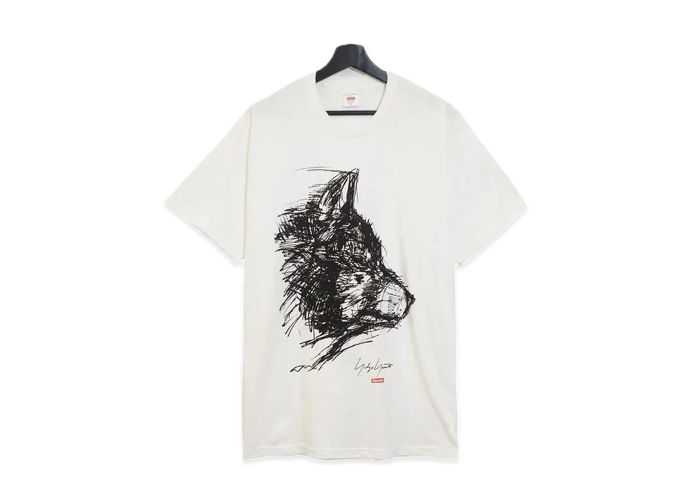 Supreme / Yohji Yamamoto® Scribble Wolf Tee "White"