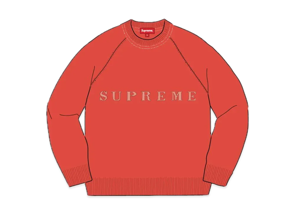 Supreme Stone Washed Sweater "Red"