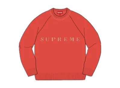 Supreme Stone Washed Sweater "Red"