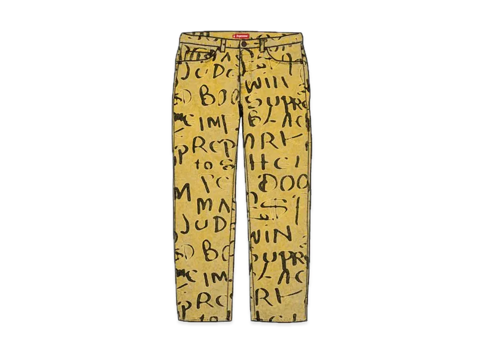 Supreme Black Ark Regular Jean "Yellow"