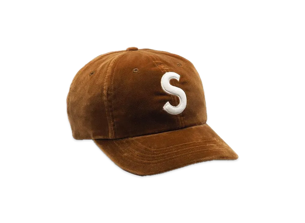シュプリーム ベルベット エス ロゴ 6 パネル "ブラウン"