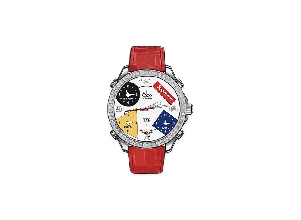 supreme シュプリーム Supreme / Jacob & Co Time Zone 47mm Watches 