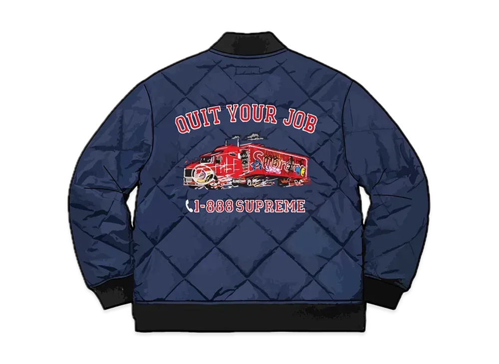 Supreme Quit Your Job Quilted Work Jacket 