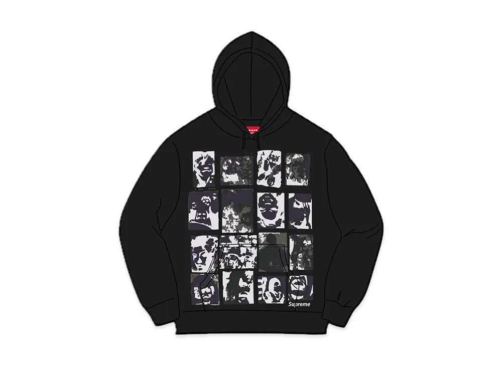Supreme Collage Grid Hooded Sweatshirt "Black"