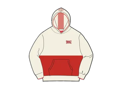 Supreme 2-Tone Hooded Sweater "White"
